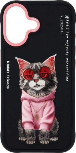 Nimmy Glasses Cool Cat iPhone 17 tok, fekete