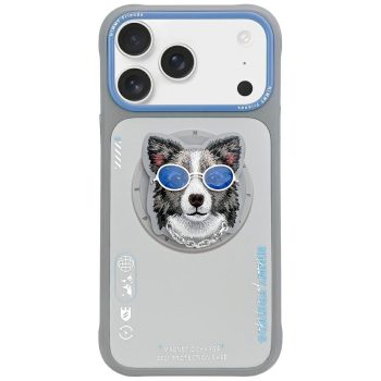 Nimmy Glasses Cool Dog MagSafe iPhone 17 Pro tok, szürke