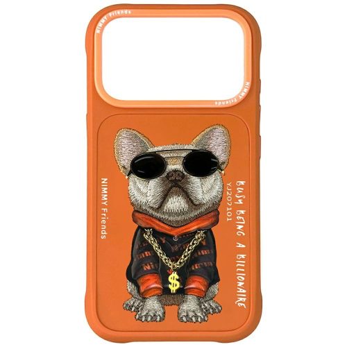 Nimmy Glasses Cool Dog iPhone 17 Pro tok, narancs