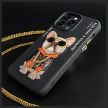 Nimmy Case iPhone 15 Pro Max 6.7" Glasses Cool Dog tok, fekete