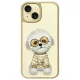 Nimmy Case iPhone 15 6.1" Glasses Cool Dog tok, khaki