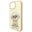 Nimmy Case iPhone 15 6.1" Glasses Cool Dog tok, khaki