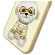 Nimmy Case iPhone 15 6.1" Glasses Cool Dog tok, khaki