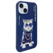 Nimmy iPhone 15 6.1" Glasses Cool Cat tok, kék