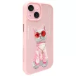 Nimmy Case iPhone 15 6.1" Glasses Cool Cat tok, rózsaszín
