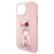 Nimmy Case iPhone 15 6.1" Glasses Cool Cat tok, rózsaszín