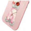 Nimmy Case iPhone 15 6.1" Glasses Cool Cat tok, rózsaszín