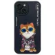 Nimmy iPhone 15 6.1" Glasses Cool Cat tok, fekete