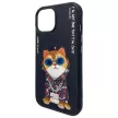 Nimmy iPhone 15 6.1" Glasses Cool Cat tok, fekete