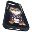 Nimmy iPhone 15 6.1" Glasses Cool Cat tok, fekete