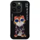 Nimmy Case iPhone 15 Pro 6.1" Glasses Cool Cat tok, fekete