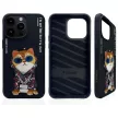 Nimmy Case iPhone 15 Pro 6.1" Glasses Cool Cat tok, fekete