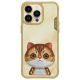 Nimmy Case iPhone 15 Pro Max 6.7" Big Eyed Pet 2.0 Cat tok, khaki