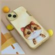 Nimmy Case iPhone 15 Pro Max 6.7" Big Eyed Pet 2.0 Cat tok, khaki