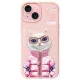 Nimmy Case iPhone 15 6.1" Cool&Cute 2.0 Cat tok, rózsaszín