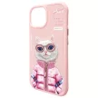 Nimmy Case iPhone 15 6.1" Cool&Cute 2.0 Cat tok, rózsaszín
