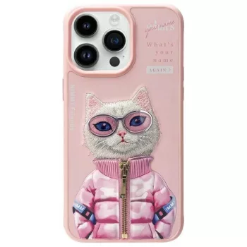   Nimmy Case iPhone 15 Pro 6.1" Cool&Cute 2.0 Cat tok, rózsaszín