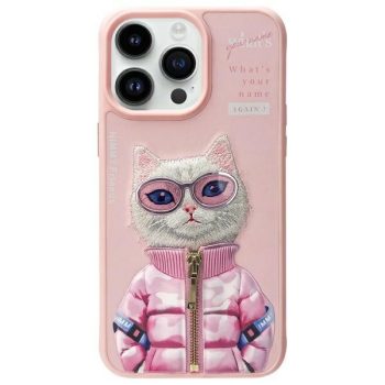   Nimmy Case iPhone 15 Pro Max 6.7" Cool&Cute 2.0 Cat tok, rózsaszín