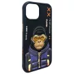 Nimmy Case iPhone 15 6.1" Cool&Cute 2.0 Monkey tok, fekete