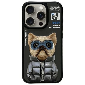   Nimmy Case iPhone 15 Pro Max 6.7" Cool&Cute 2.0 Dog tok, fekete