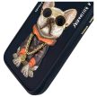 Nimmy Case iPhone 16 6.1" Glasses Cool Dog tok, fekete