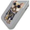 Nimmy Case iPhone 16 6.1" Glasses Cool Dog tok, szürke