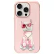 Nimmy Case iPhone 16 Pro 6.3" Glasses Cool Cat tok, rózsaszín