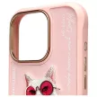Nimmy Case iPhone 16 Pro 6.3" Glasses Cool Cat tok, rózsaszín