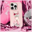 Nimmy Case iPhone 16 Pro 6.3" Glasses Cool Cat tok, rózsaszín
