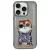Nimmy Case iPhone 16 Pro Max 6.9" Glasses Cool Cat tok, szürke