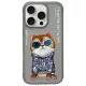 Nimmy Case iPhone 16 Pro Max 6.9" Glasses Cool Cat tok, szürke