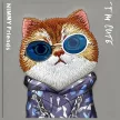 Nimmy Case iPhone 16 Pro Max 6.9" Glasses Cool Cat tok, szürke