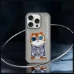 Nimmy Case iPhone 16 Pro Max 6.9" Glasses Cool Cat tok, szürke