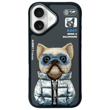 Nimmy Case iPhone 16 6.1" Cool&Cute 2.0 Dog tok, fekete
