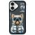 Nimmy Case iPhone 16 6.1" Cool&Cute 2.0 Dog tok, fekete