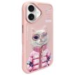 Nimmy Case iPhone 16 6.1" Cool&Cute 2.0 Cat tok, rózsaszín