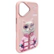 Nimmy Case iPhone 16 6.1" Cool&Cute 2.0 Cat tok, rózsaszín