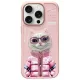 Nimmy Case iPhone 16 Pro Max 6.9" Cool&Cute 2.0 Cat tok, rózsaszín