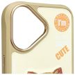 Nimmy Case iPhone 16 6.1" Cool&Cute 2.0 Cat tok, bézs