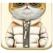 Nimmy Case iPhone 16 6.1" Cool&Cute 2.0 Cat tok, bézs