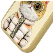 Nimmy Case iPhone 16 Pro 6.3" khaki Cool&Cute 2.0 Cat tok, bézs
