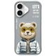 Nimmy Case iPhone 16 6.1" Cool&Cute 2.0 Bear tok, szürke