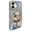 Nimmy Case iPhone 16 6.1" Cool&Cute 2.0 Bear tok, szürke