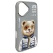 Nimmy Case iPhone 16 6.1" Cool&Cute 2.0 Bear tok, szürke