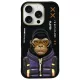Nimmy Case iPhone 16 Pro 6.3" Cool&Cute 2.0 Monkey tok, fekete