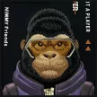 Nimmy Case iPhone 16 Pro 6.3" Cool&Cute 2.0 Monkey tok, fekete