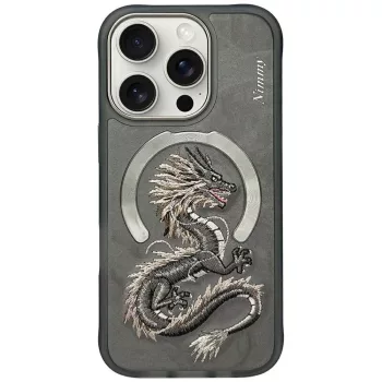 Nimmy Dragon iPhone 16 Pro Max tok, szürke