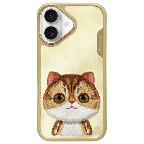 Nimmy Case iPhone 16 6.1" Big Eyed Pet 2.0 Cat tok, bézs
