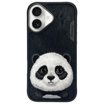   Nimmy Case iPhone 16 6.1" Big Eyed Pet 2.0 Panda tok, fekete