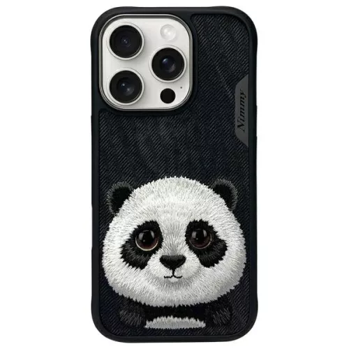 Nimmy Case iPhone 16 Pro Max 6.9" Big Eyed Pet 2.0 Panda tok, fekete
